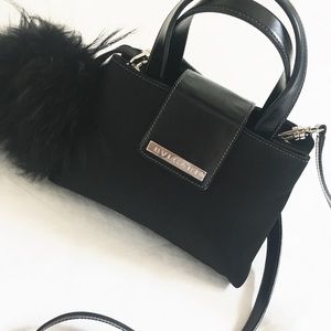 BVLGARI mini nylon & leather crossbody